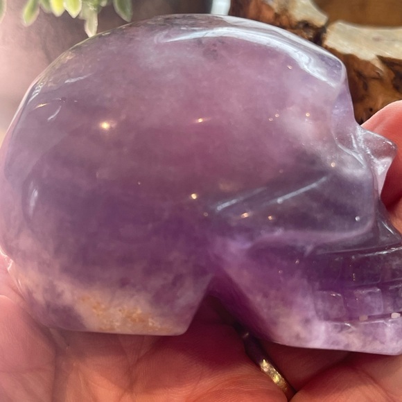2.2" Amethyst Crystal Skull Druzy - Picture 6 of 7